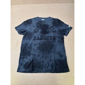 Tailgate Wisconsin Badgers T Shirt Mens M Black Tie Dye Football H1